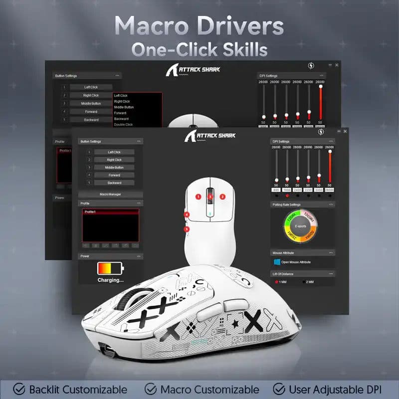  Attack Shark X3 Pro - White